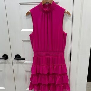 MSK Fuchsia Ruffle Detail Dress